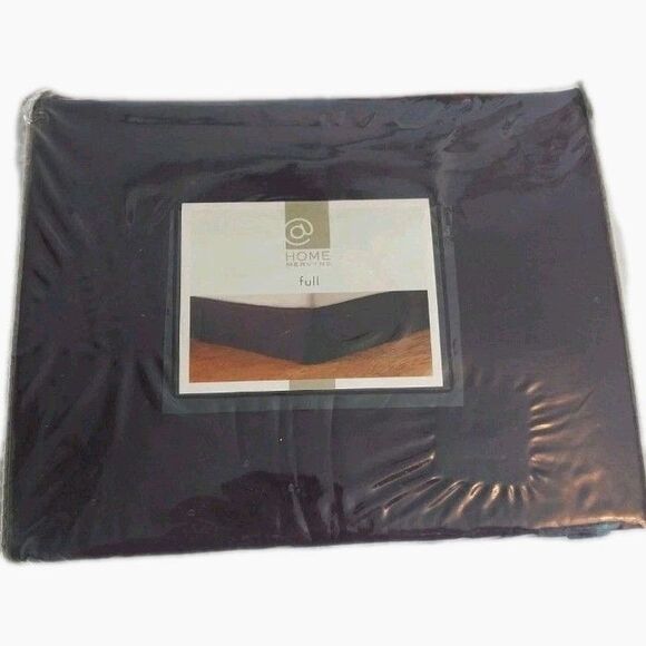 New Mervyns Home Full Size Bed Skirt Dust Ruffle Dark Plum Purple 54x75x14 - Picture 1 of 6